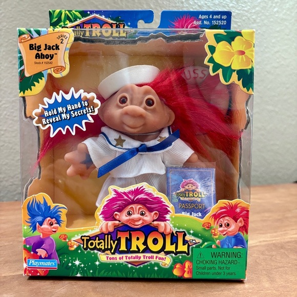 Playmates Big Jack Ahoy Totally TROLL Sailor Vintage Doll 2001 Series 2, NIB - Picture 1 of 9